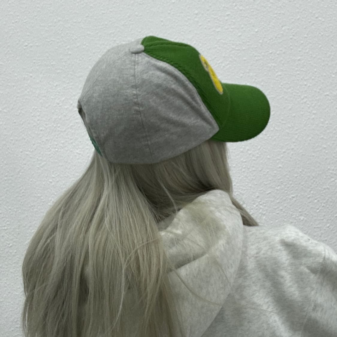 아식스 90's 옐로우로고 그린 니트 코튼캡 상품이미지3