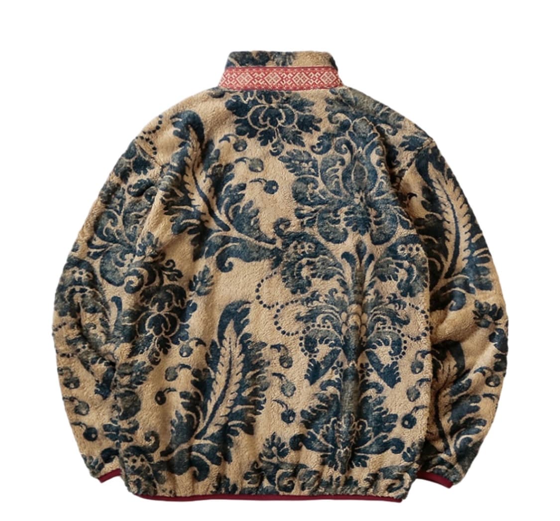 캐피탈 다마스크 패턴 플리스 후리스 상품이미지1