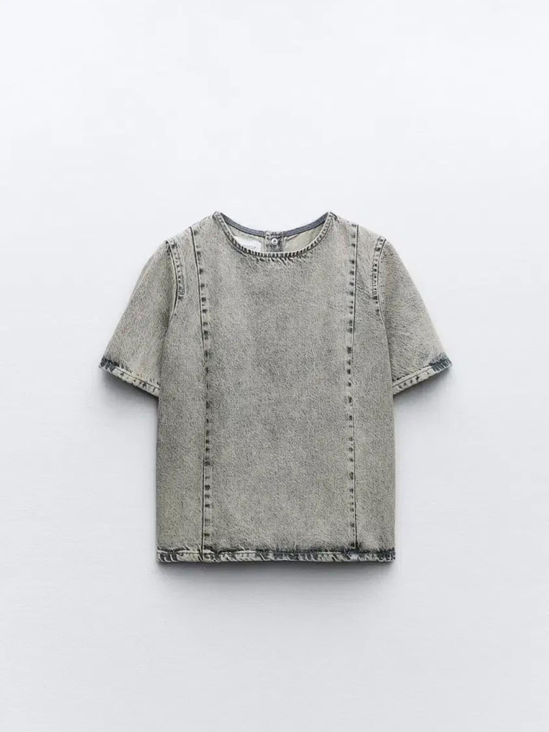 zara 자라 그레이 워싱 데님탑 상품이미지1