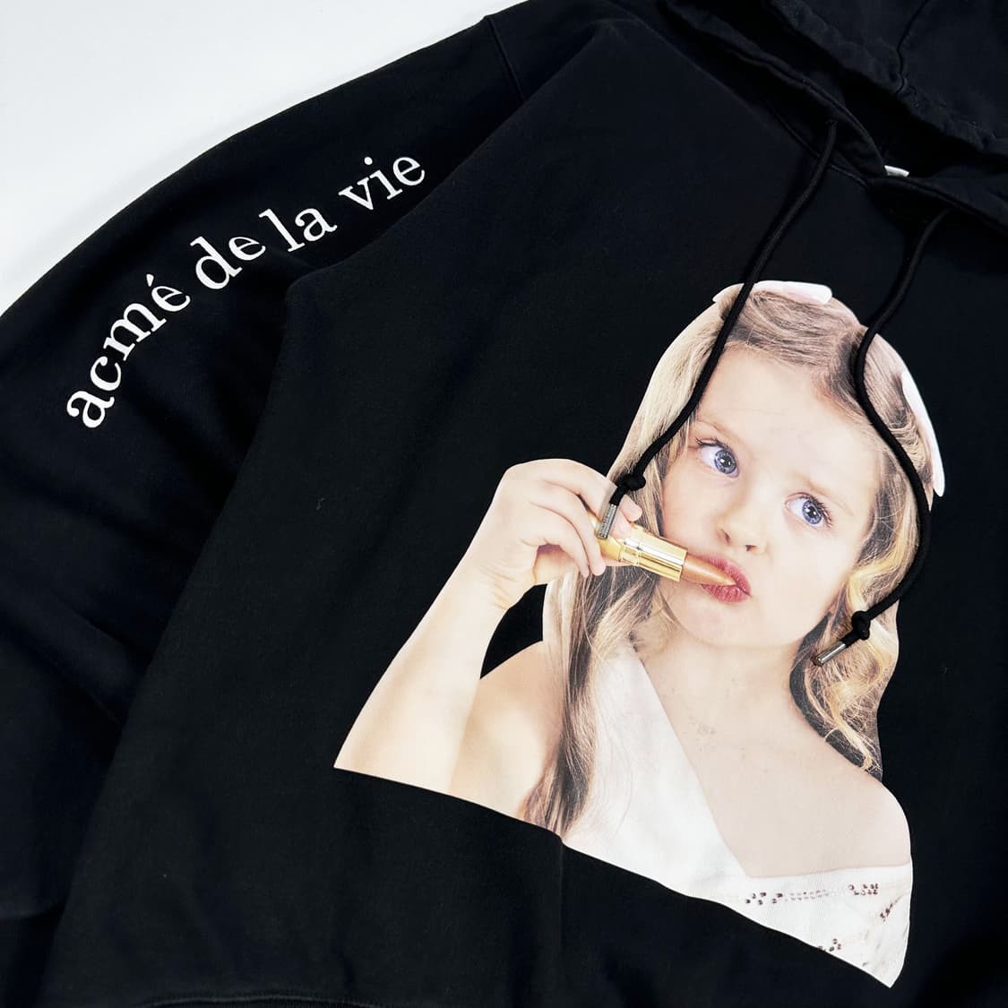 아크메드라비 베이비 블랙 헤비 후드티 (실측 L) 상품이미지3