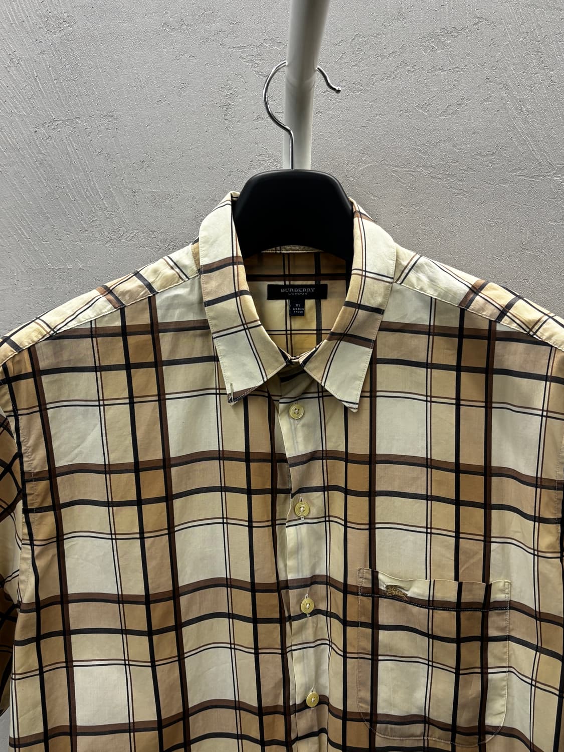 버버리 런던 체크 반팔 셔츠 XL 상품이미지3