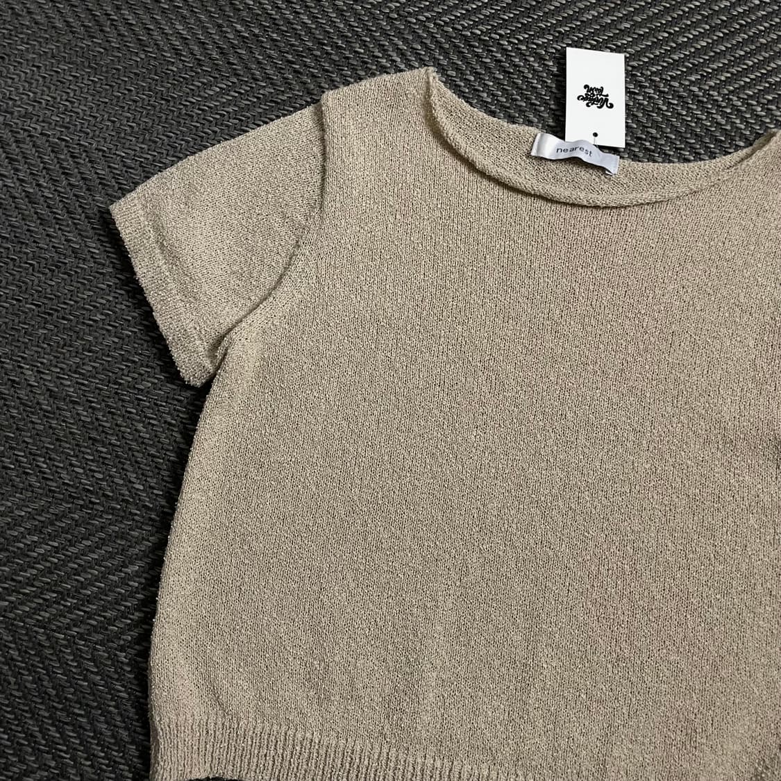 빈티지 우먼스 부클레 크롭 니트o 4011 상품이미지3