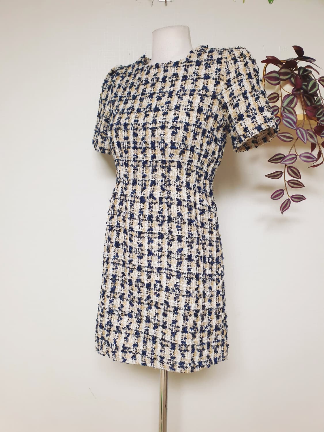 컬러패스 트위드원피스 55 반팔 미니 상품이미지5