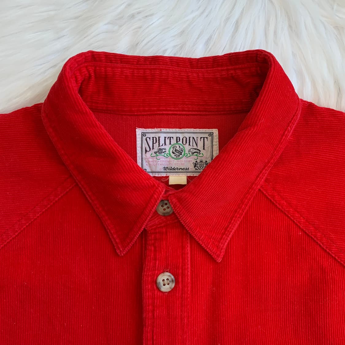 일본 빈티지 SPLIT POINT 레드 코듀로이 셔츠 1770 상품이미지3