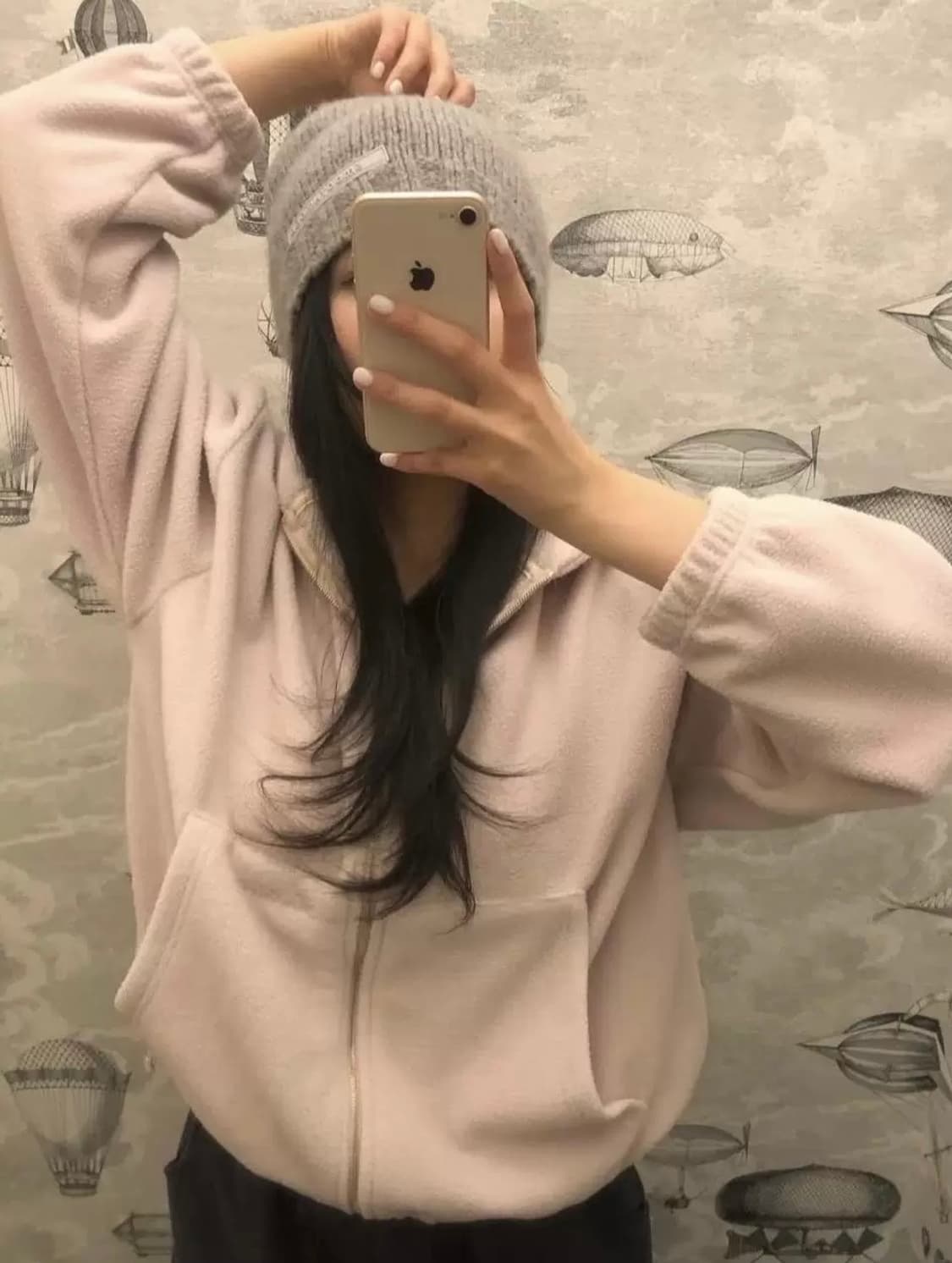 스무드무드 솝 플리스 후드집업 핑크 상품이미지2