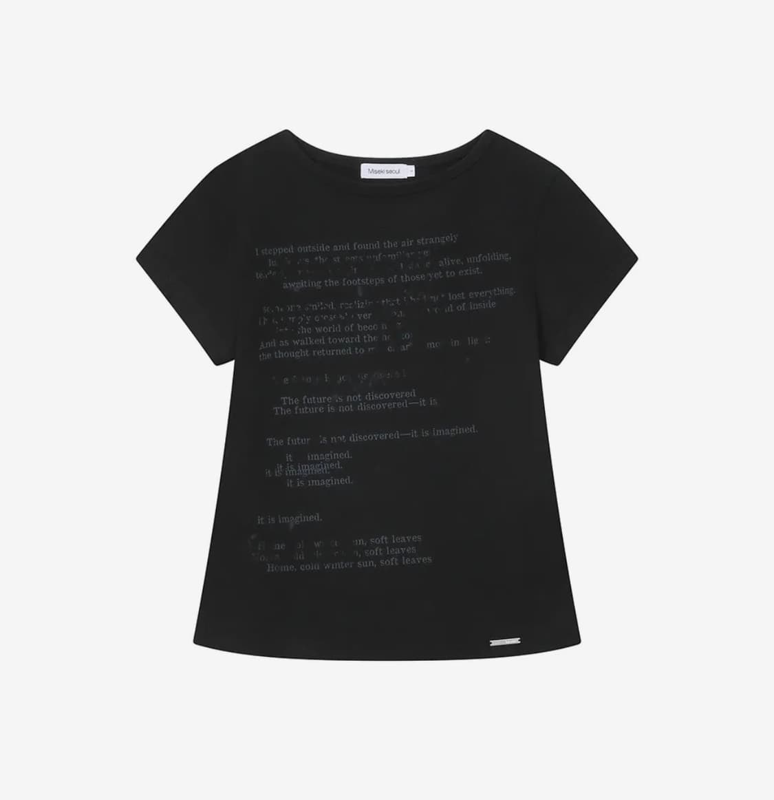 미세키서울 반팔 Blur quote short sleeve BLACK 상품이미지1