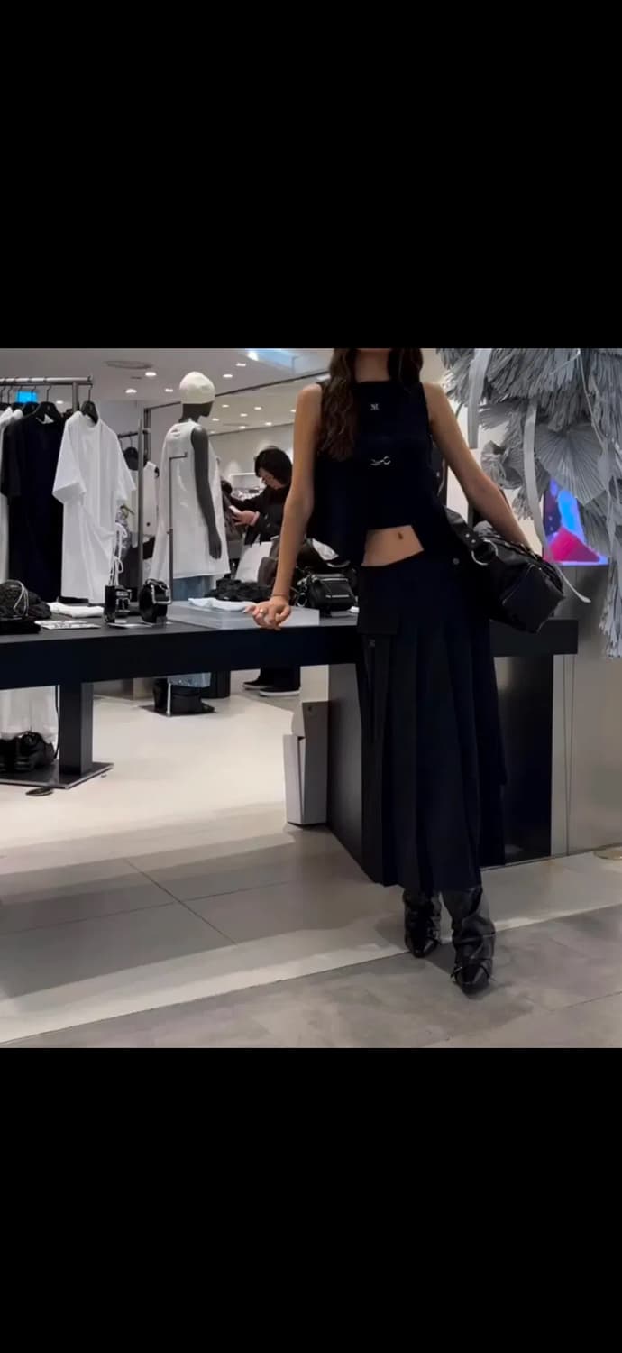 트리밍버드 2-Way Layered Pleated A-line Skirt 상품이미지2