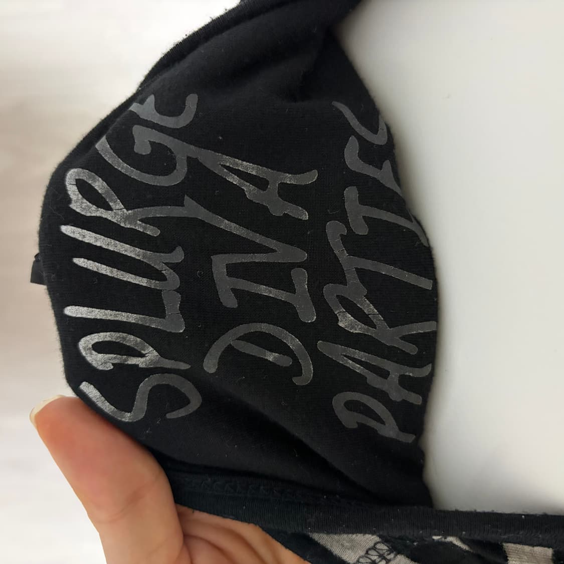 Y2k Glitter Script Striped Tee 상품이미지5