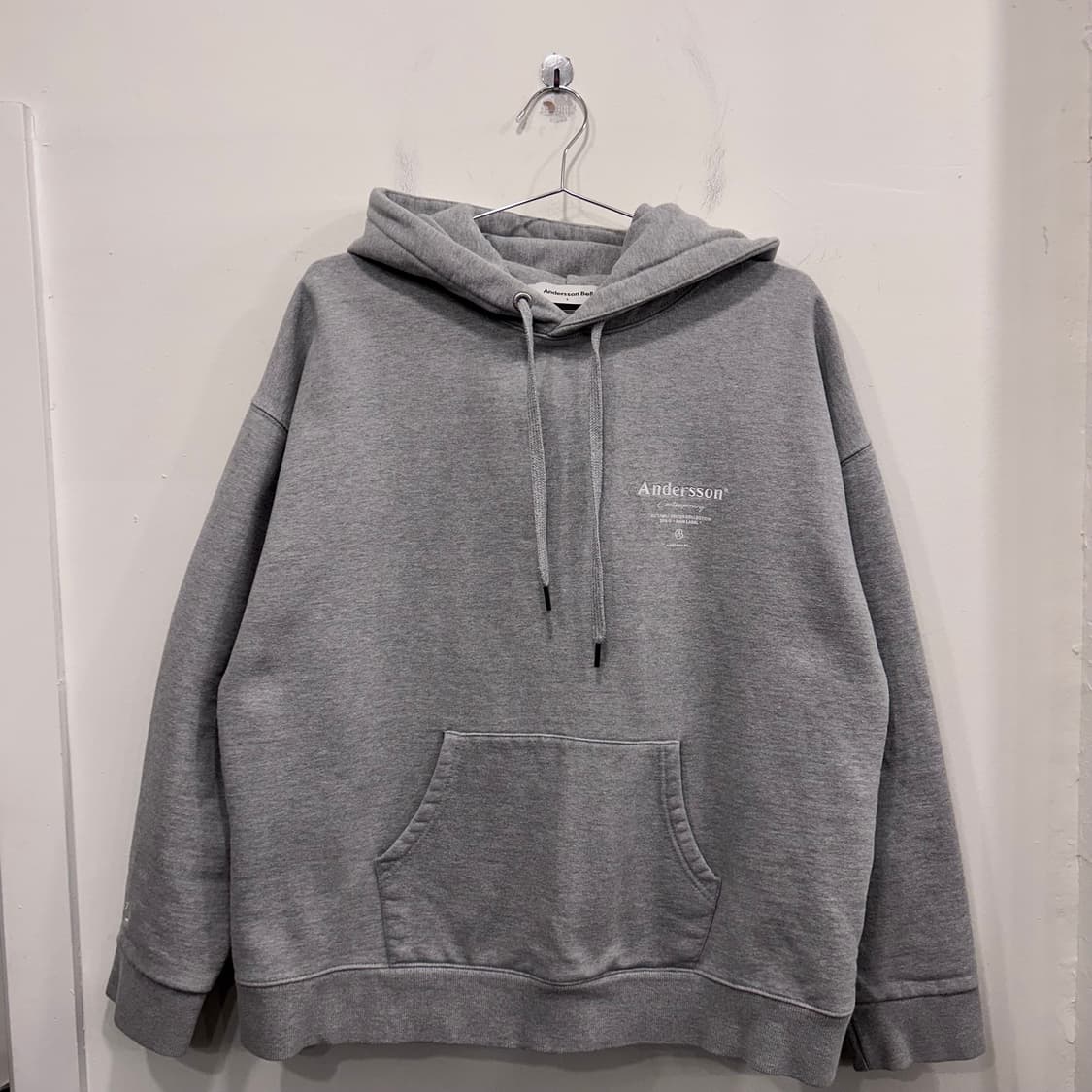앤더슨벨 나일론 패치 헤비코튼 오버핏 기모 후드티 상품이미지2