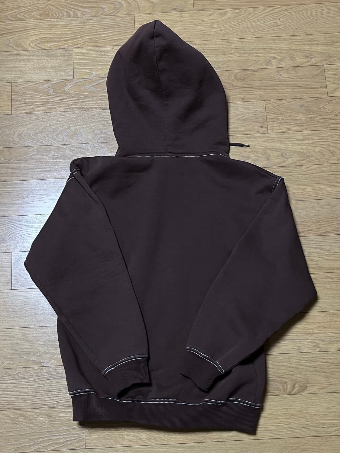 퍼킹어썸 브라운 후드 집업 상품이미지2