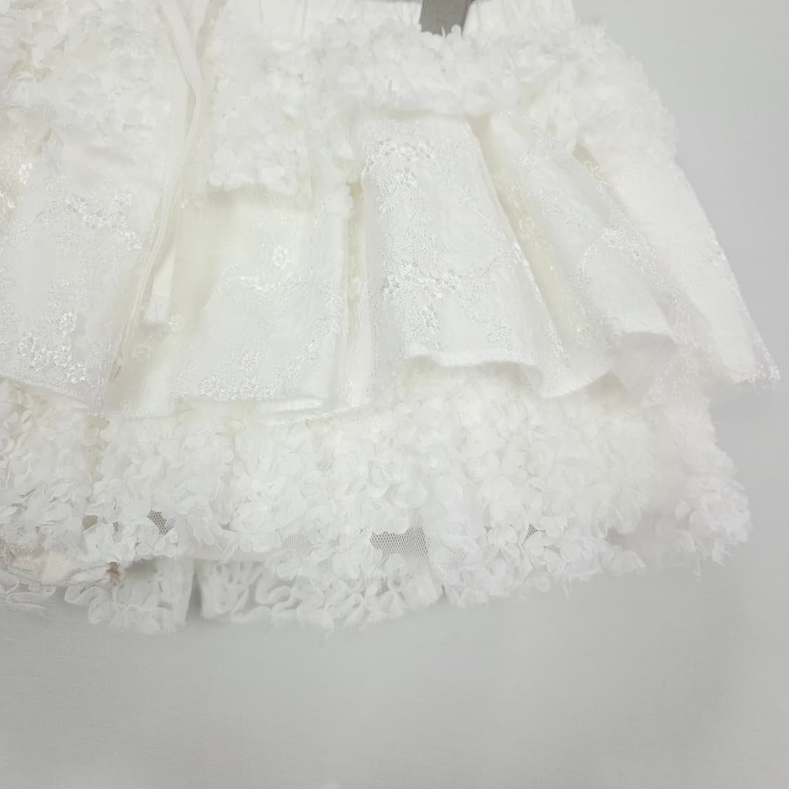 [GLOWNY] 글로니 레이스 러플 미니스커트 화이트 S 발레코어 여친룩 상품이미지5