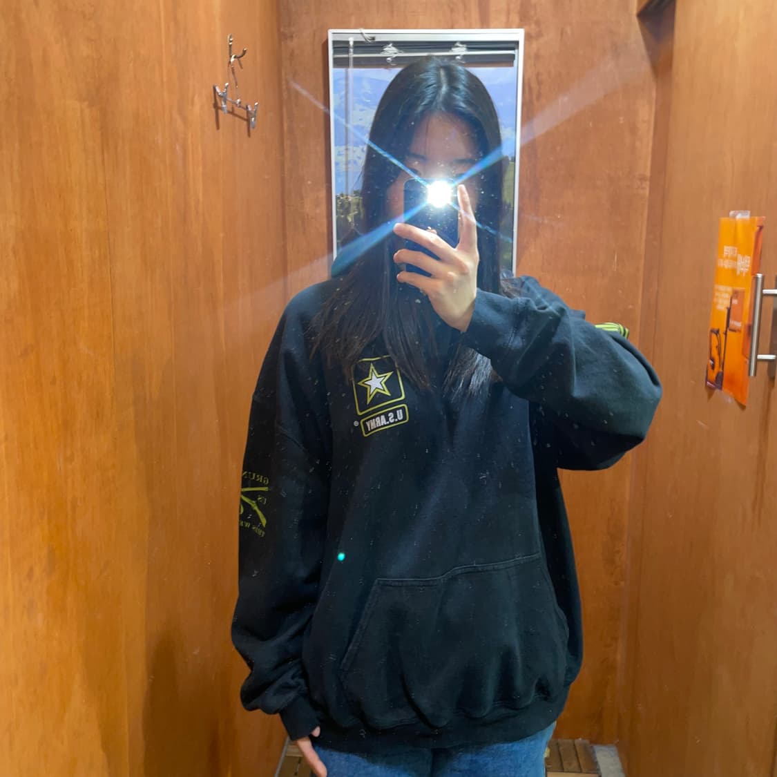  (L) USA Army 밀리터리 후드티  상품이미지2