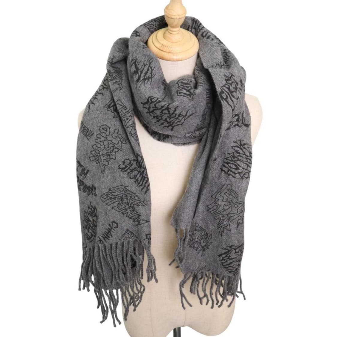 히스테릭 글래머 존 스콧 스코틀랜드 퓨어 울 목도리 머플러 스툴 상품이미지2