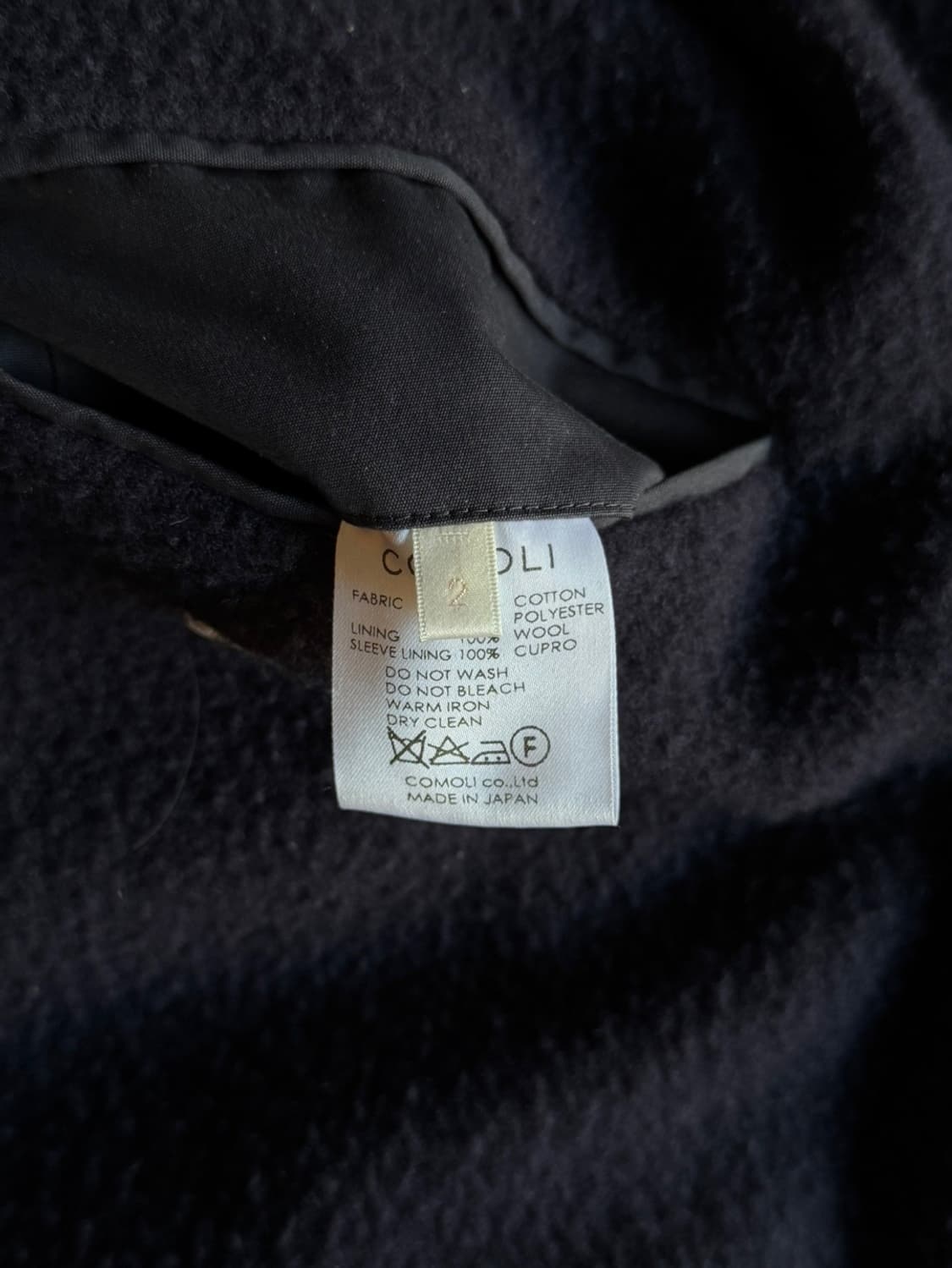 COMOLI 코모리 타이로겐 코트 100 상품이미지7