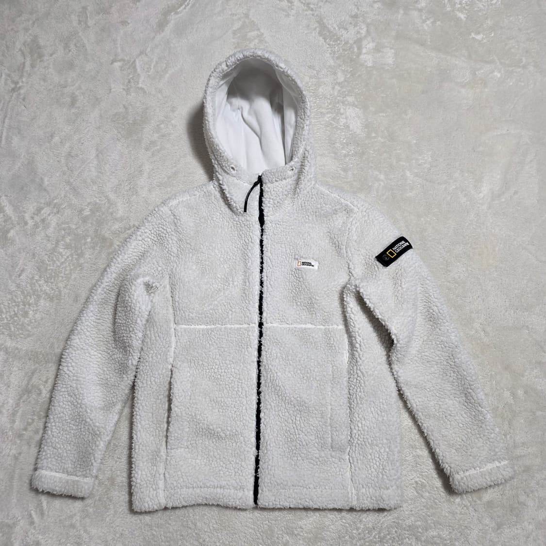 (XS)여성 내셔널지오그래픽 플리스 뽀글이 후드집업 상품이미지1