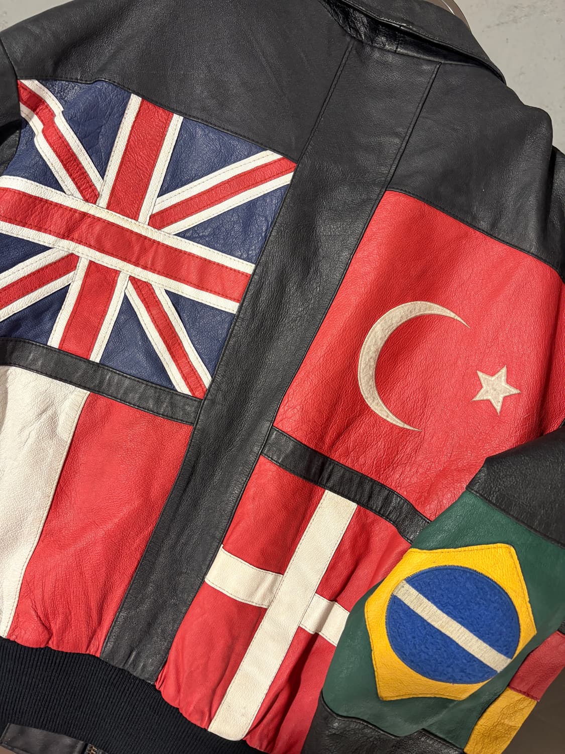 VTG 만국기 가죽자켓 상품이미지2