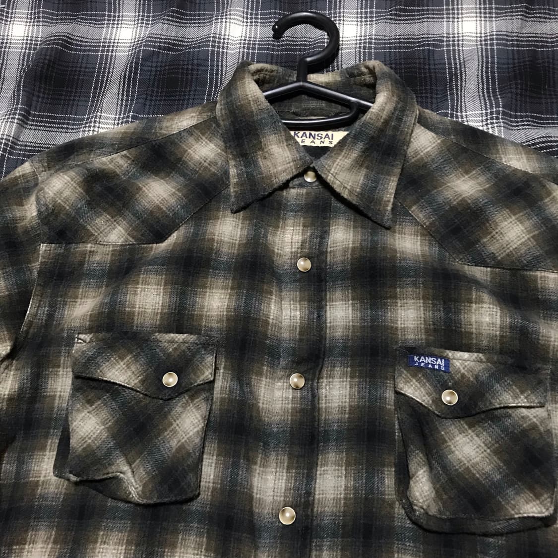 80s kansai yamamoto 웨스턴 플란넬 체크셔츠 상품이미지2