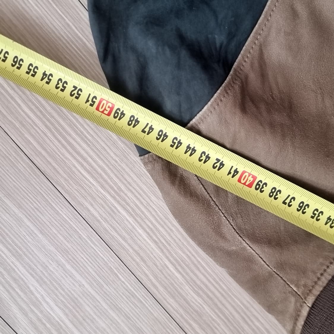 한국제 양가죽 빈티지 배색 가죽 봄버 자켓(100-105) 상품이미지7