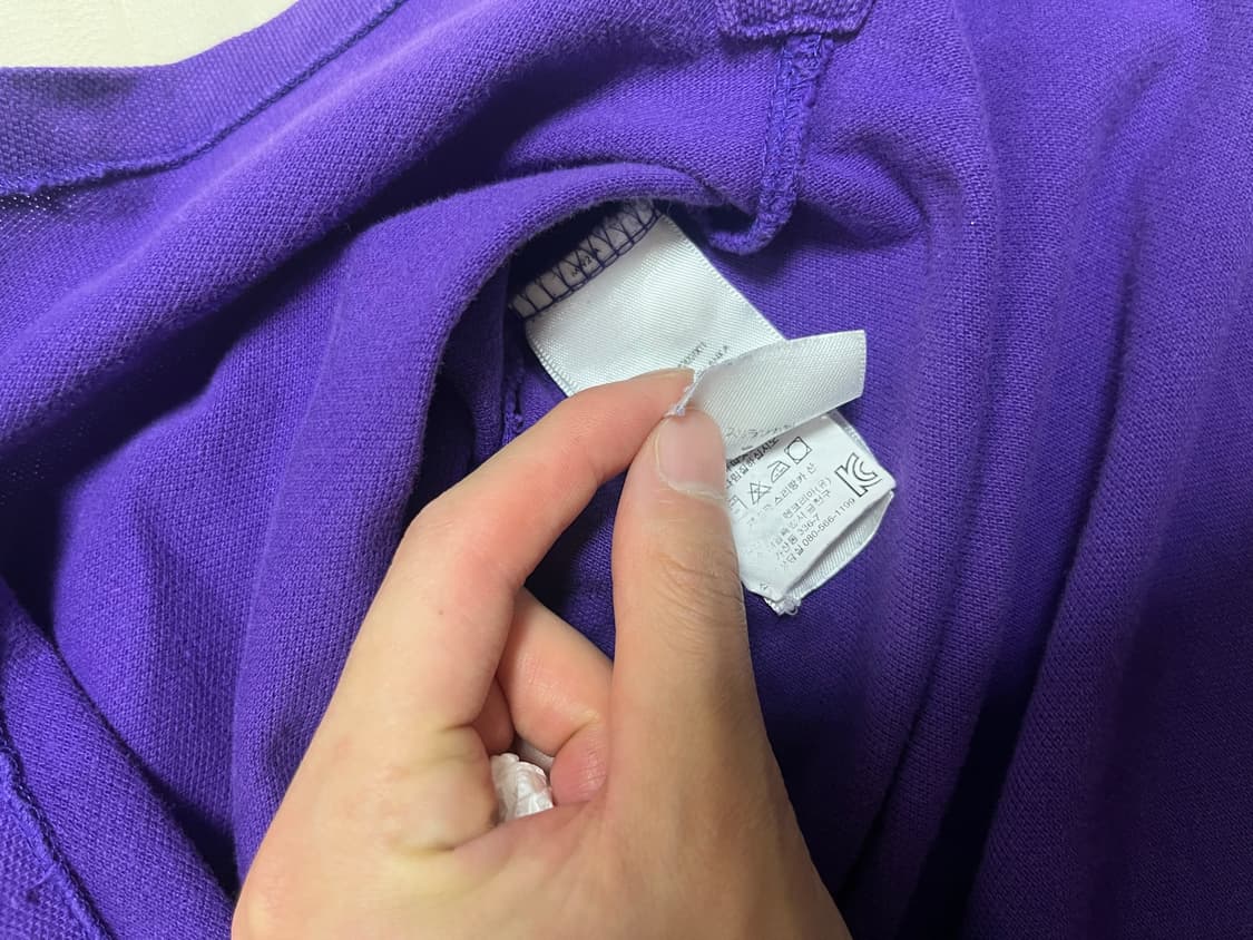 폴로 랄프로렌 빅포니 카라티 퍼플 커스텀핏 XL 상품이미지4