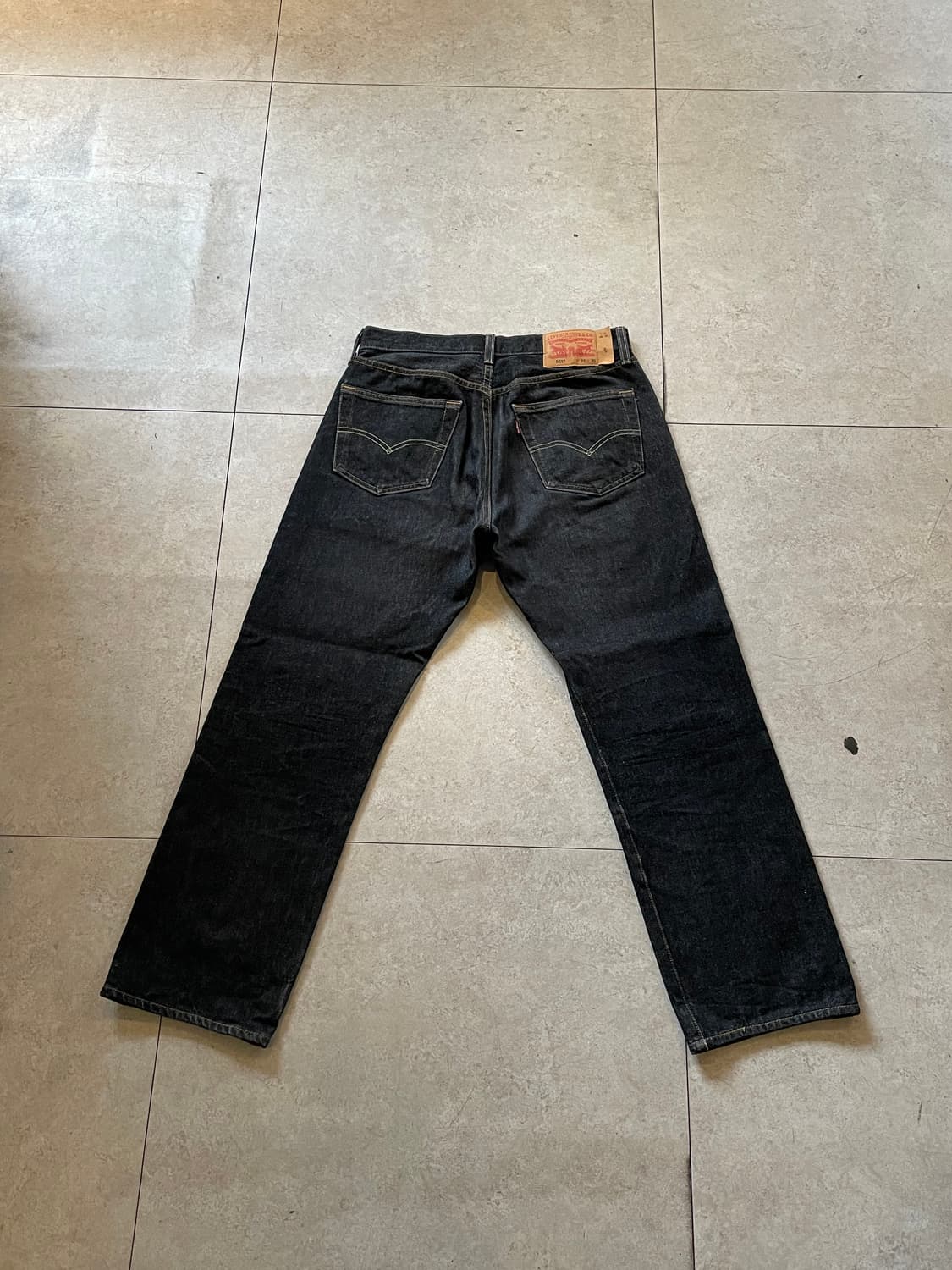 리바이스501 블랙 데님 팬츠 상품이미지1