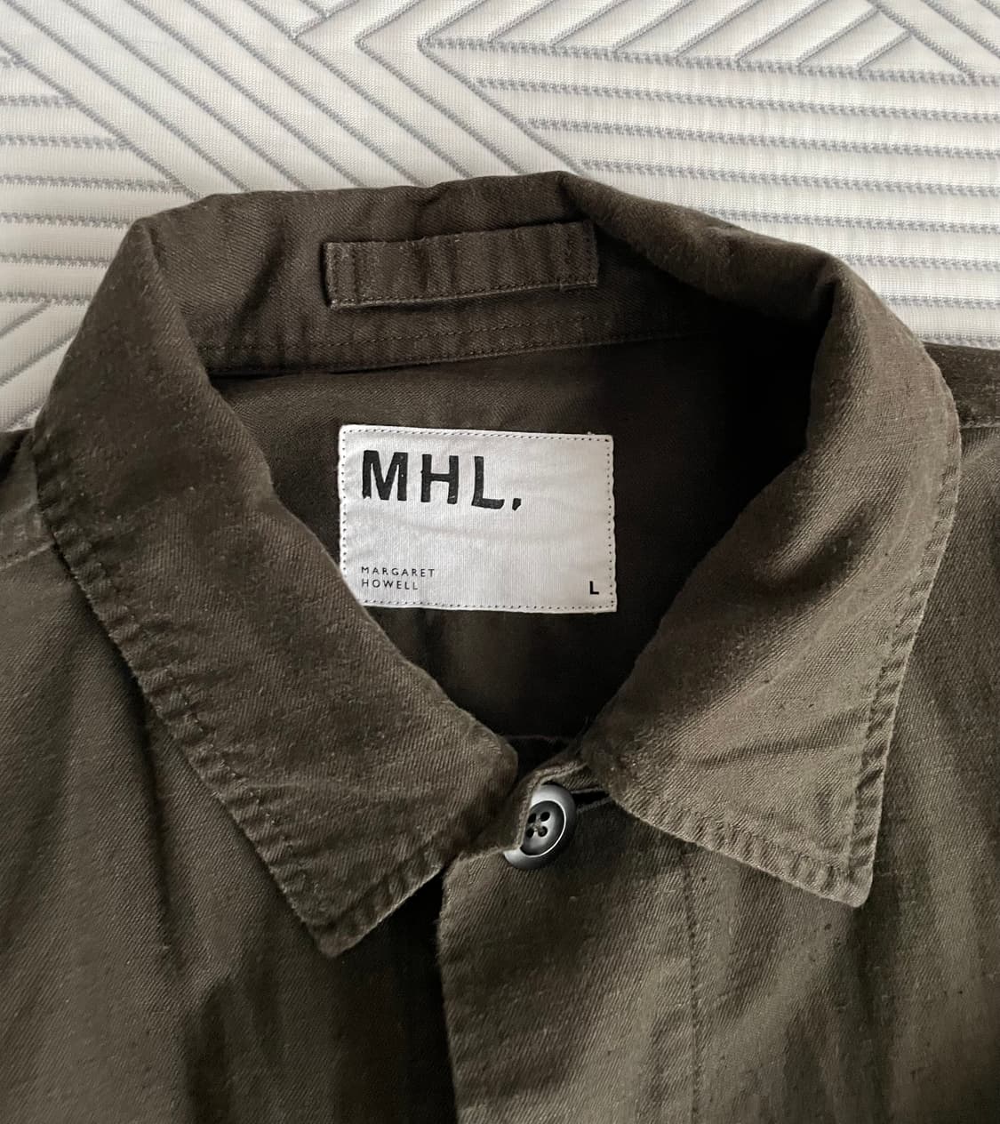 (L) MHL 셔츠 자켓 카키 브라운 상품이미지2