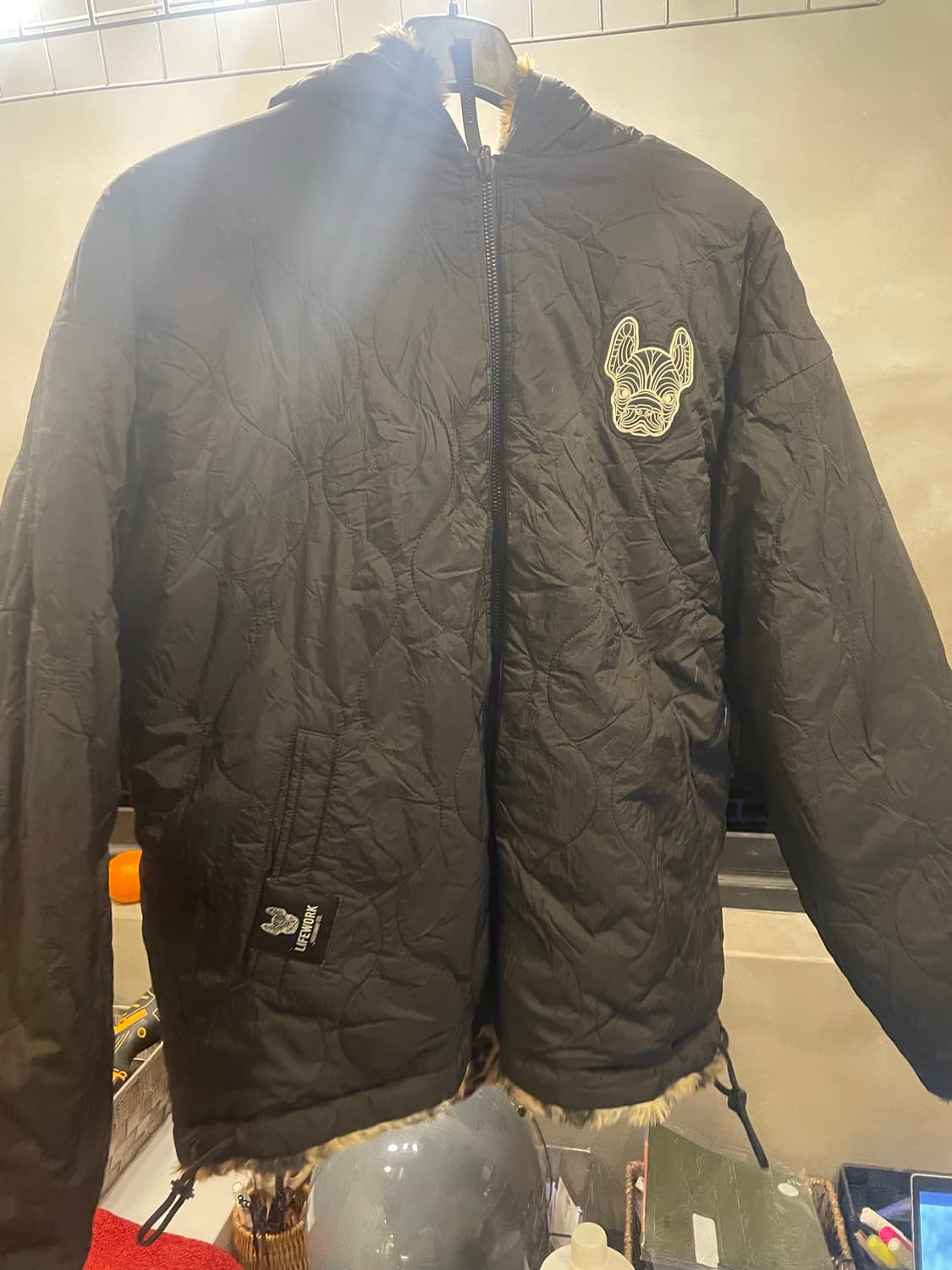 라이프워크 레오파드 후리스점퍼 프리사이즈  상품이미지3