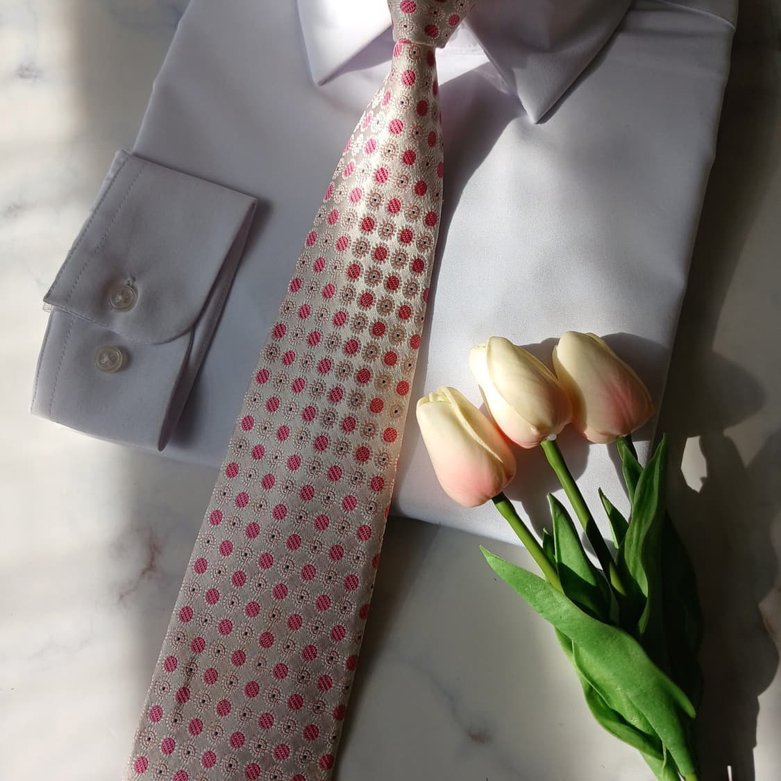 니나리치 실크 플라워 자수 패턴 넥타이 9.4cm A등급 A19889 상품이미지5
