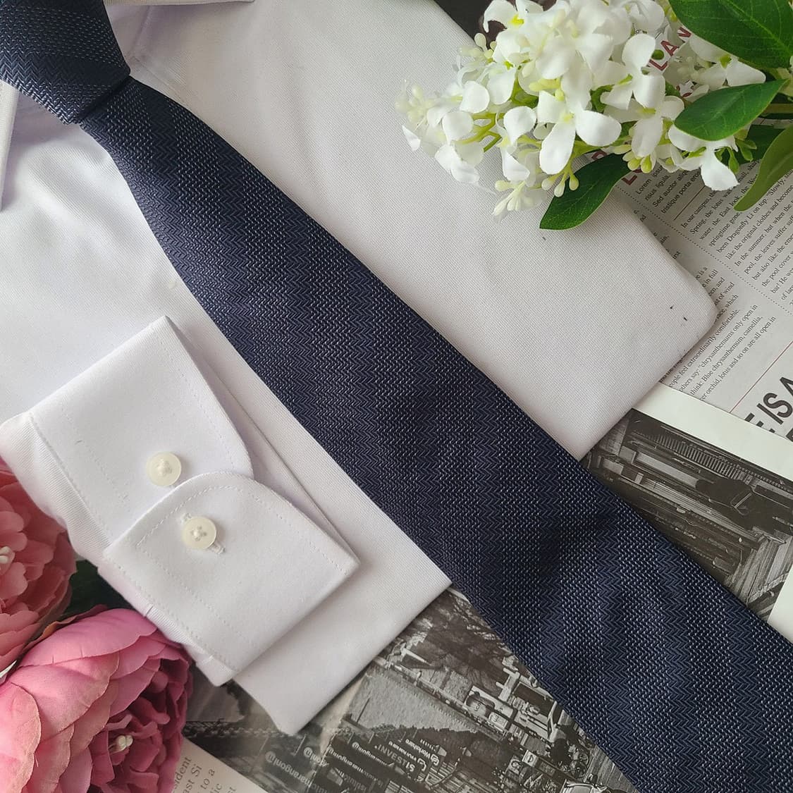 조르지오 아르마니 넥타이 네이비 9.1cm 새제품 g4
 상품이미지6