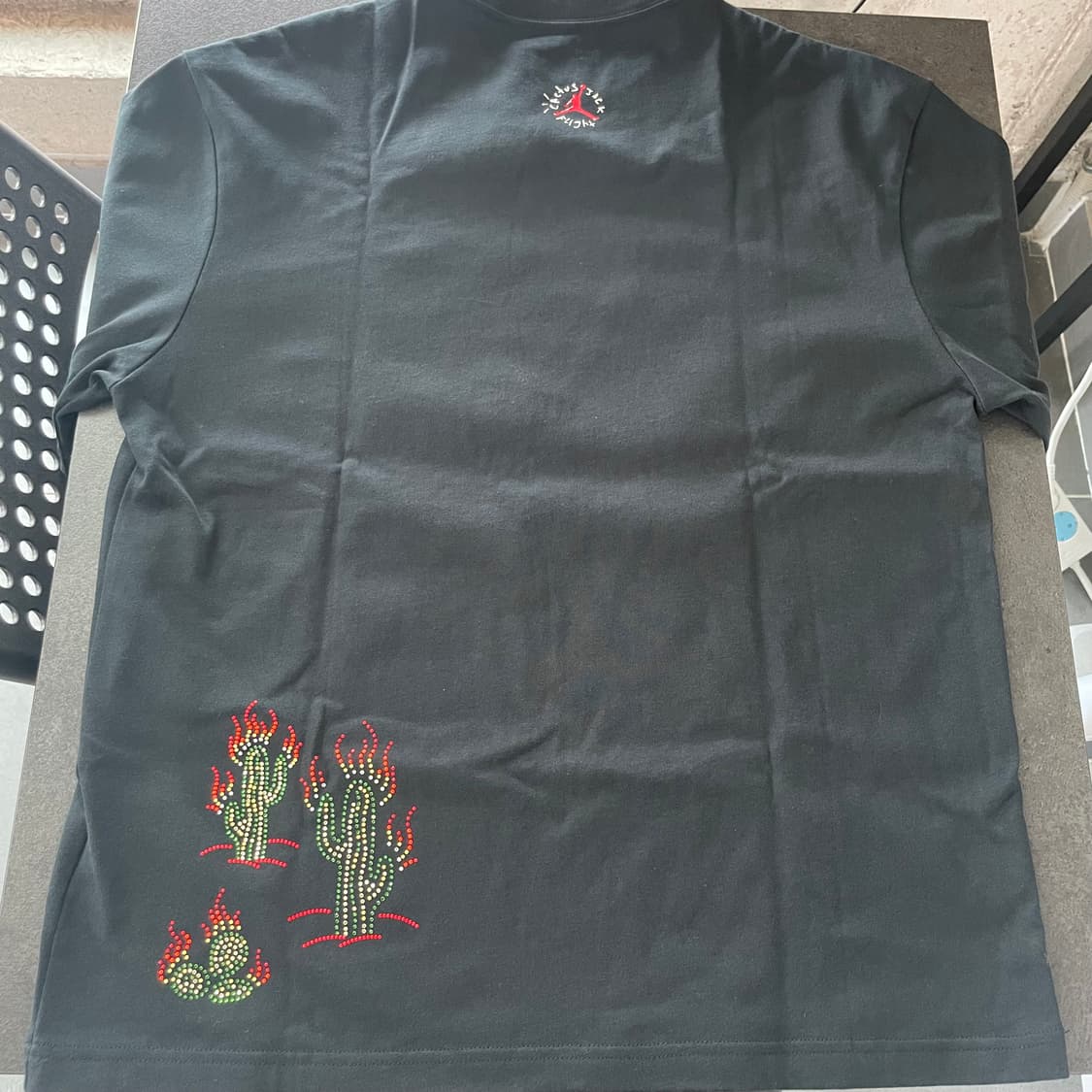 조던 x 트래비스 스캇 티셔츠 블랙 - 아시아 상품이미지3