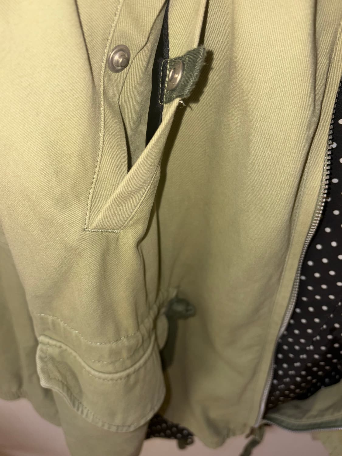 희귀🌟🐞 아디다스 카키 안감 도트 야상 상품이미지5