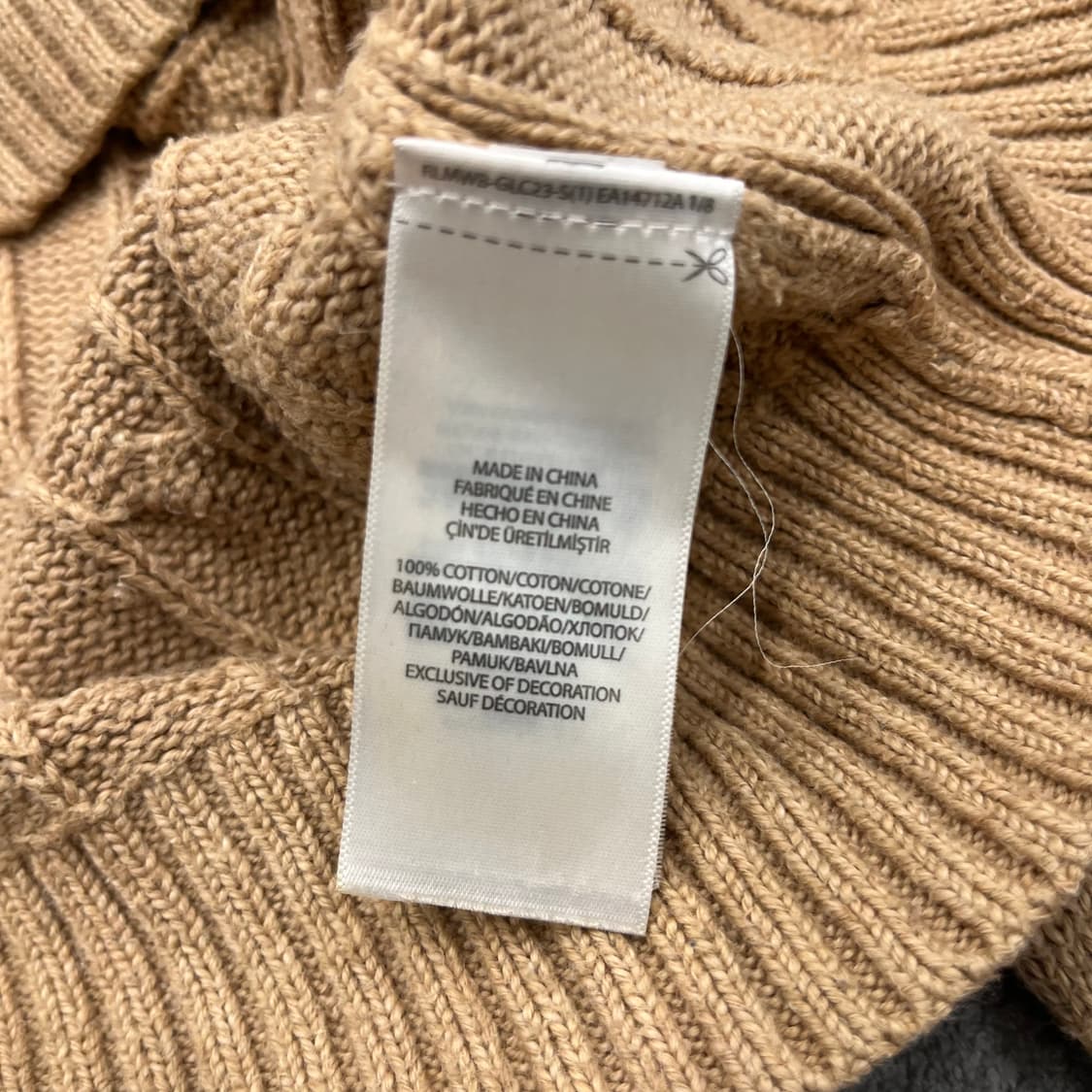 M 폴로 랄프로렌 케이블 베이지 니트 상품이미지6