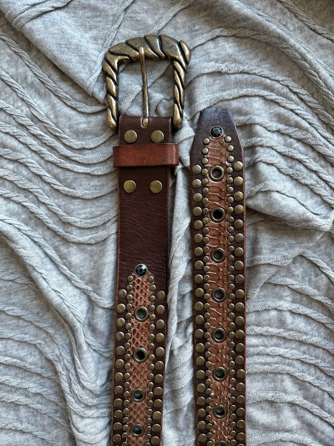 “Tornadomart” python stud belt 상품이미지3