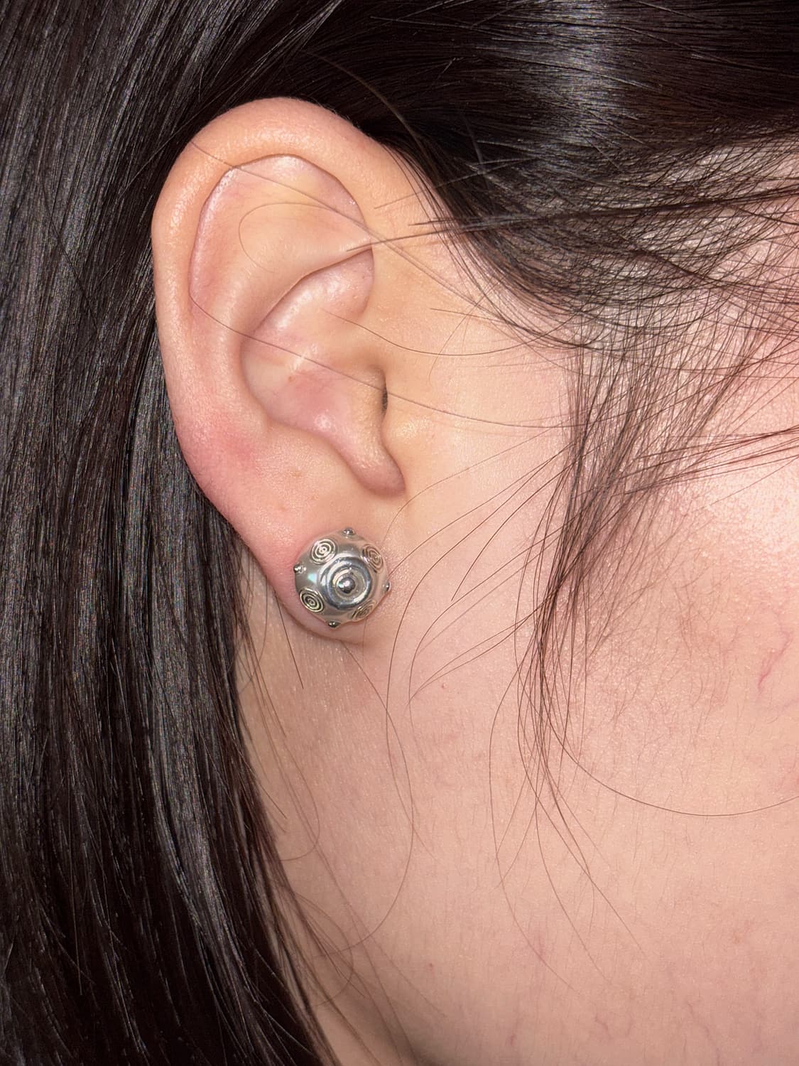 O metal pearl earing 상품이미지6