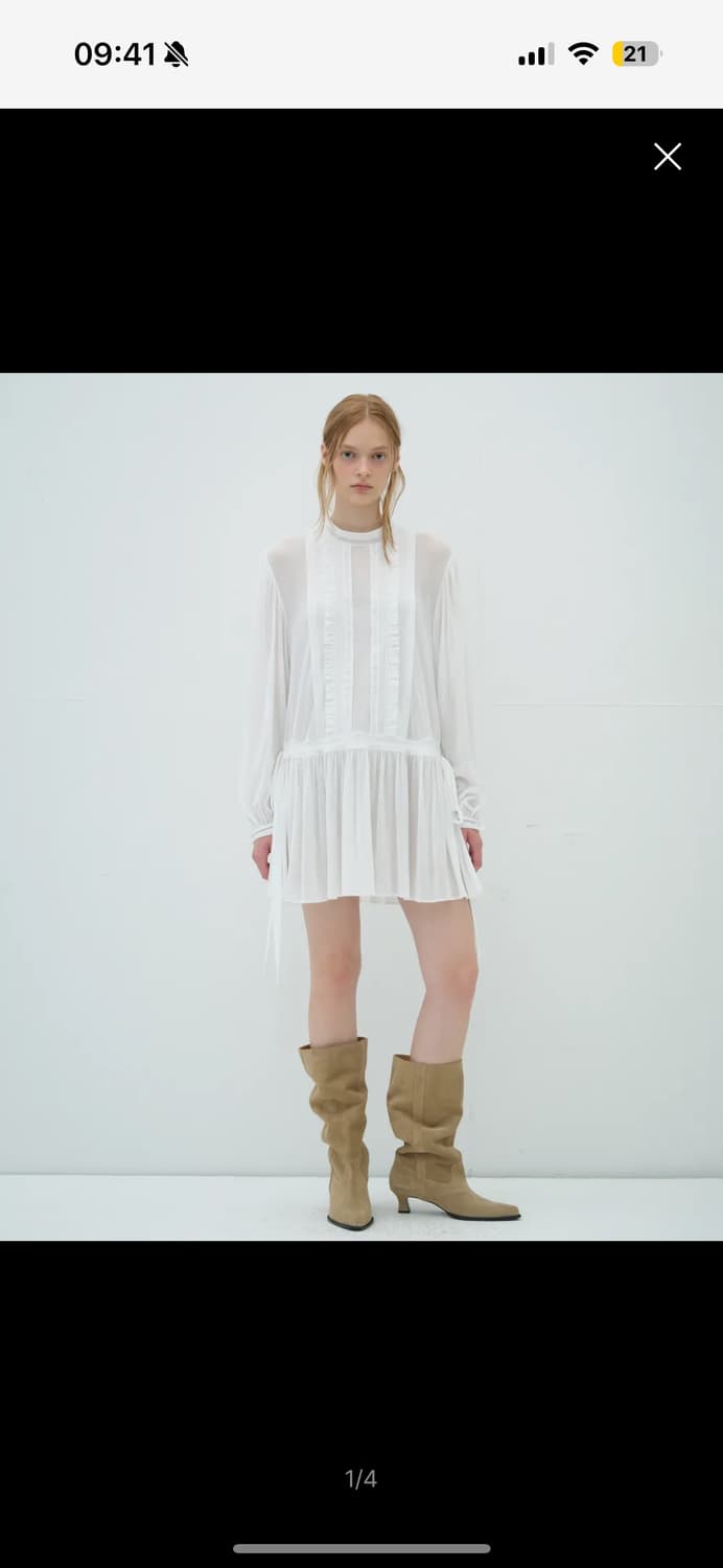 오버듀플레어 FRILL LACE MINI DRESS_WHITE 상품이미지1