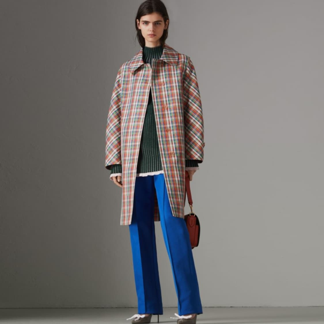 버버리(Burberry) 마이크로체크 실크블렌드 카코트 55-66 상품이미지3