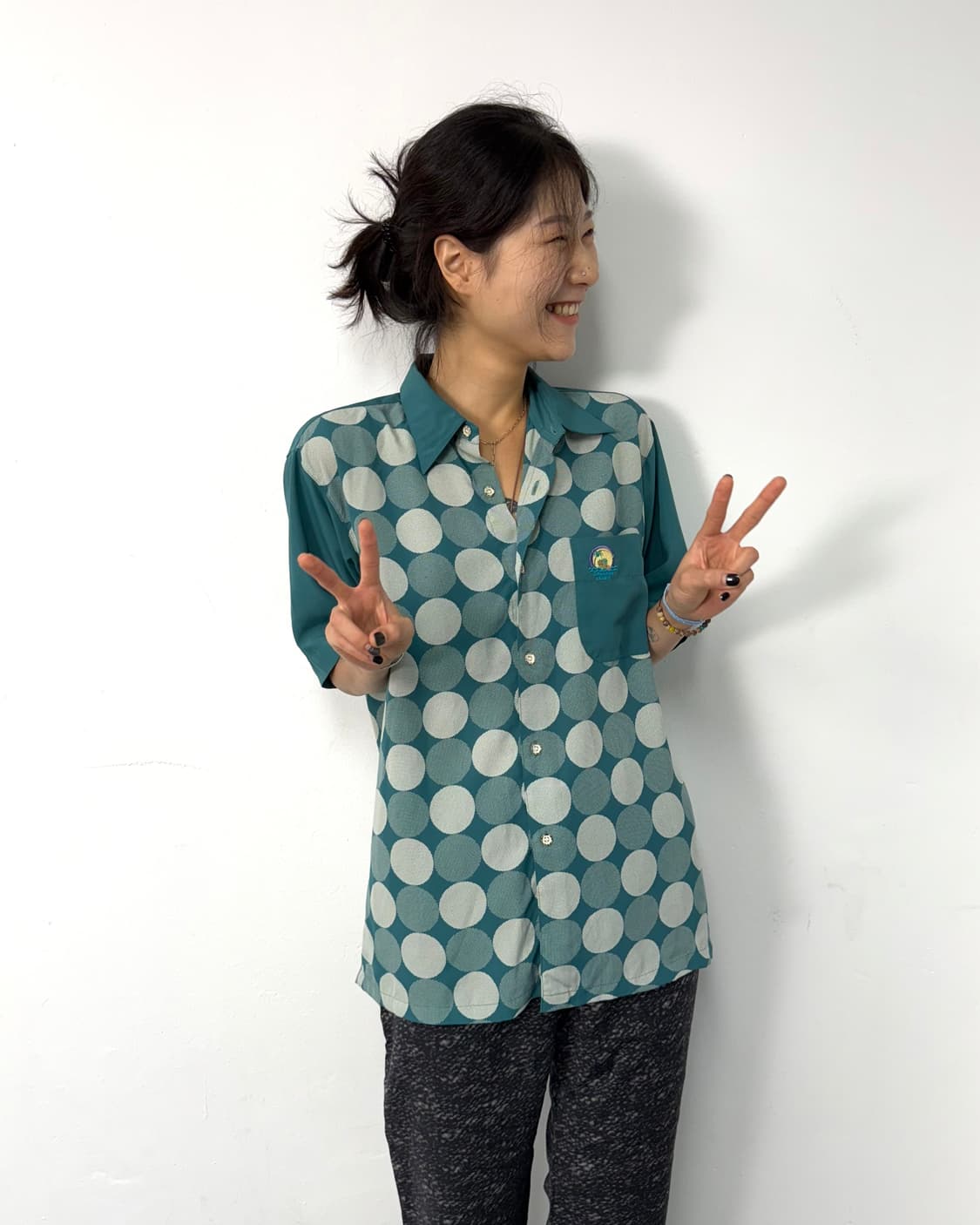 vintage polka resort shirt 상품이미지3