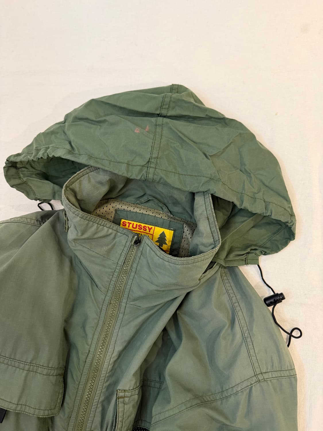 90s 스투시 아카이브 M65 나일론 유틸리티 핕드자켓 올리브 상품이미지8