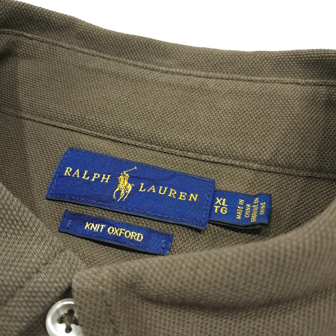 CK069 XL 폴로  버튼다운 올리브브라운 니트 옥스포드 셔츠 남방 상품이미지3