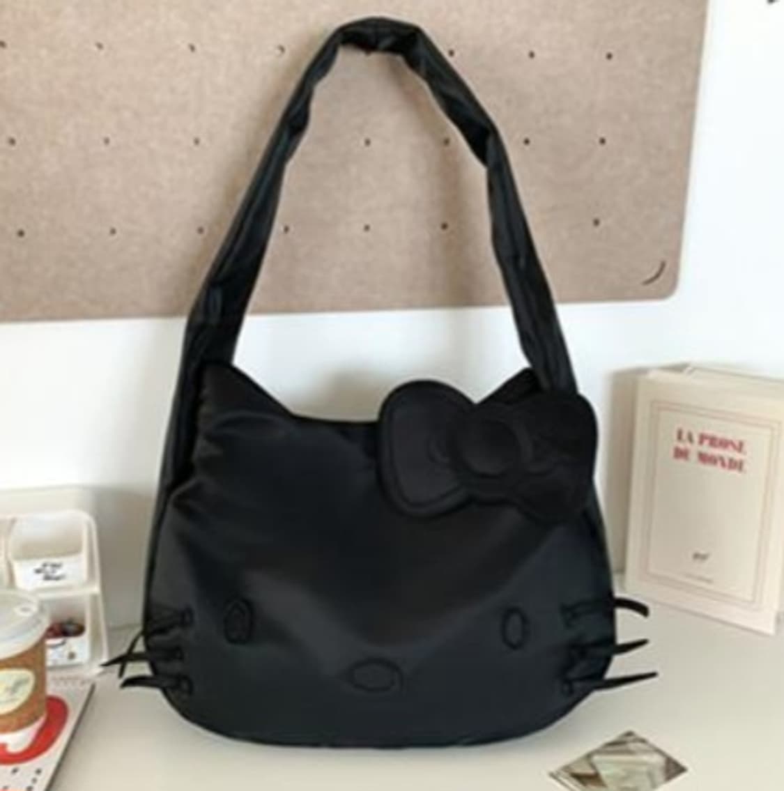 [새상품] 키티 블랙 검정 빅백 크로스백 숄더백 가방 상품이미지3