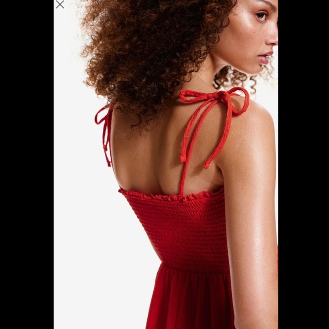 h&m 에이치앤엠 타이 스트랩 스모킹 디테일 원피스 (새상품) 상품이미지9