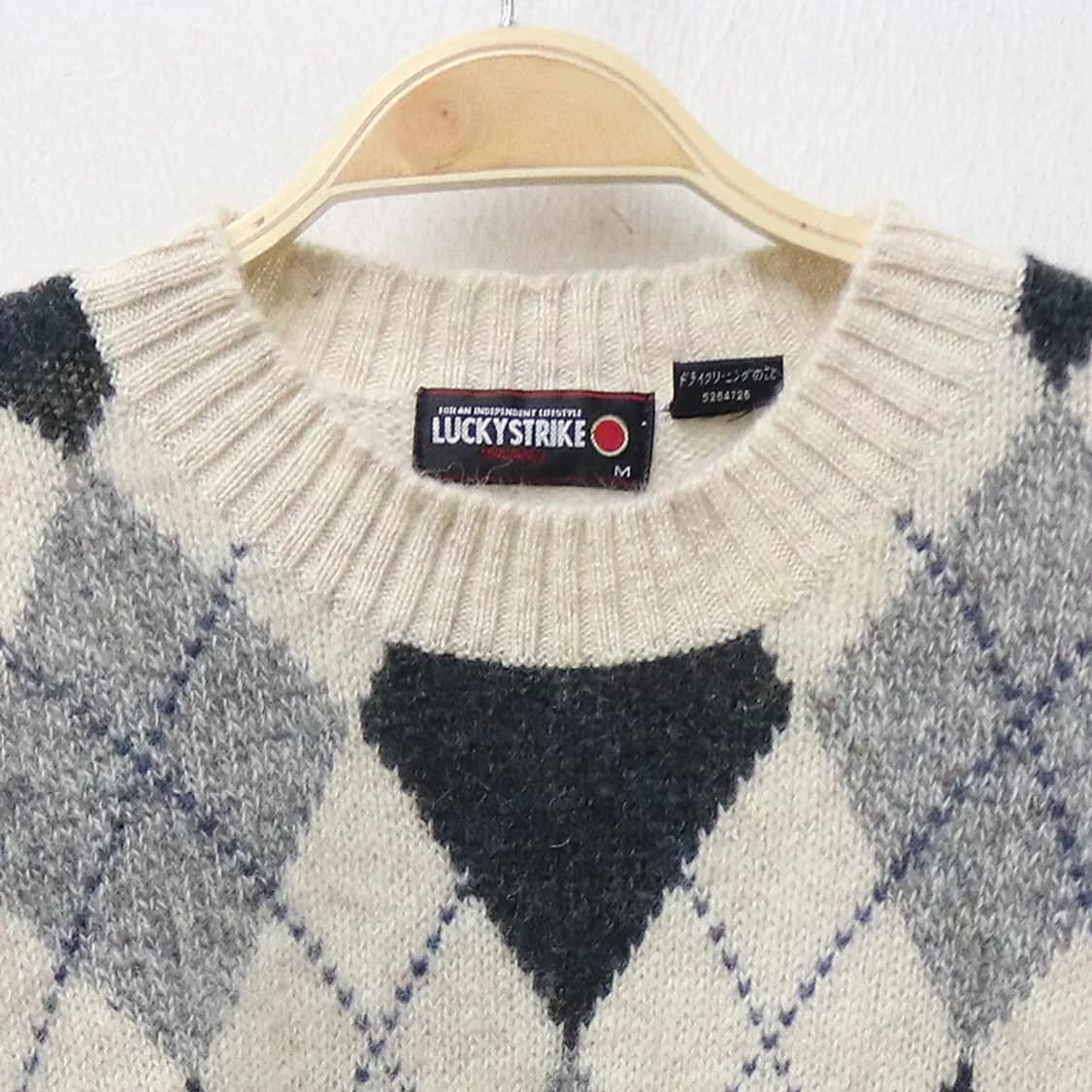 LUCKY STRIKE 아가일 울 니트 61762 상품이미지3