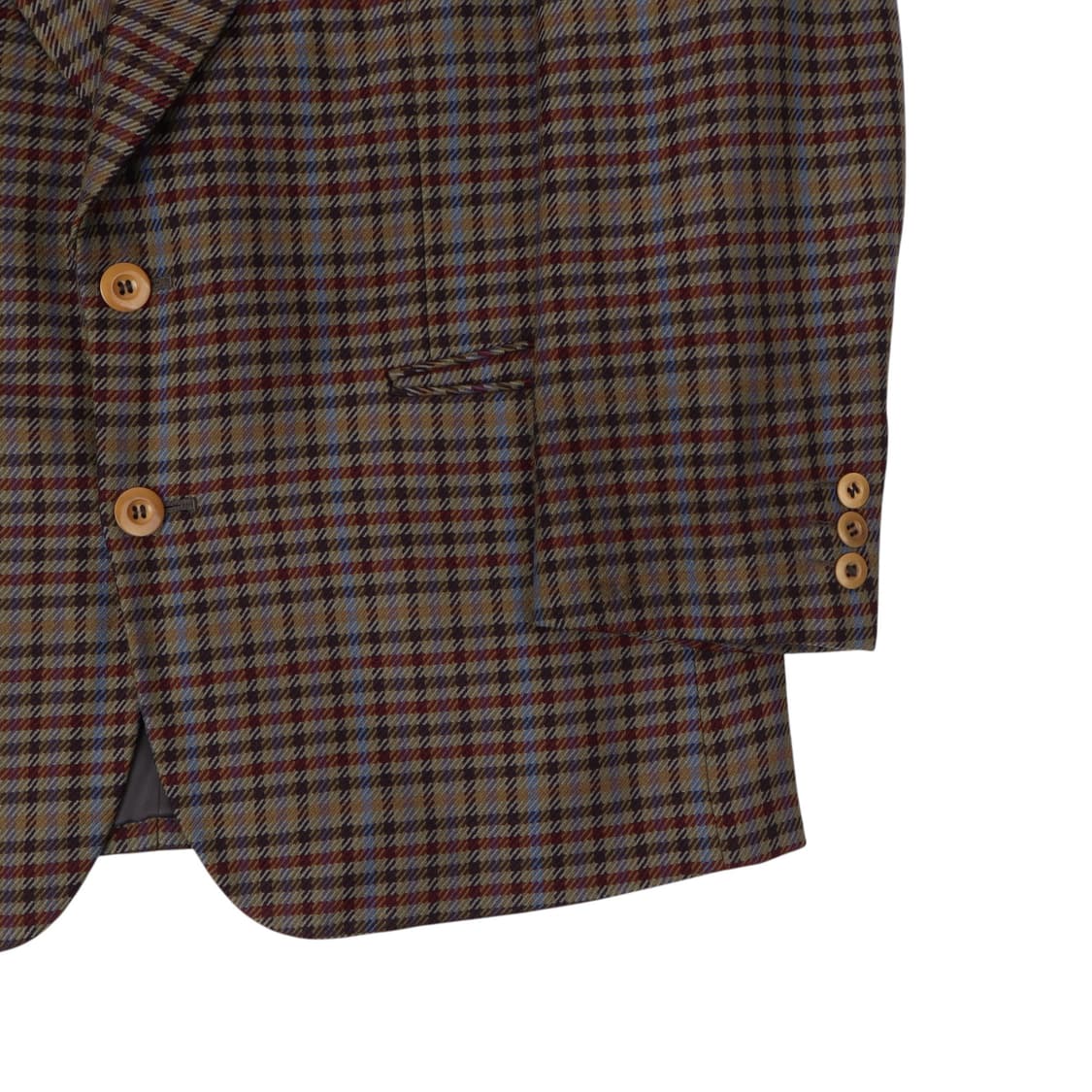 입생로랑 하운드투스 체크 울 2B 블레이저 자켓 상품이미지4