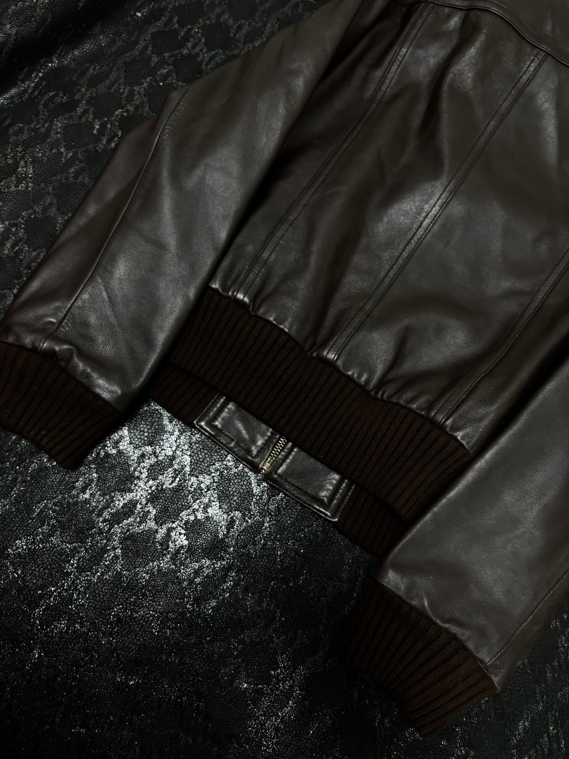 “Vintage” Brown Sheepskin Leather Jacket 상품이미지10