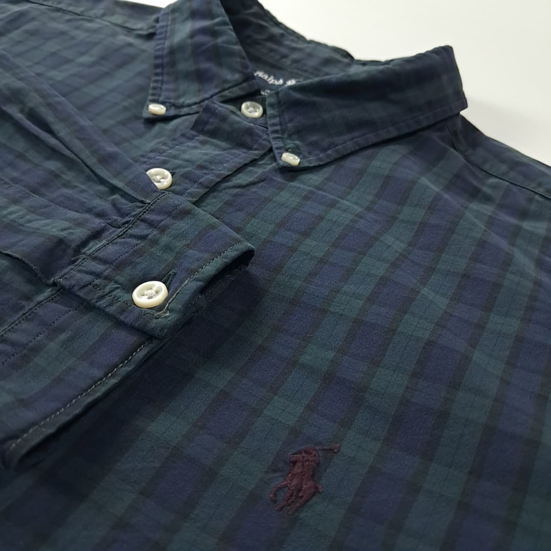 CK707 XL 폴로 90s 홍콩판 모던 블랙워치체크 셔츠 남방 상품이미지4