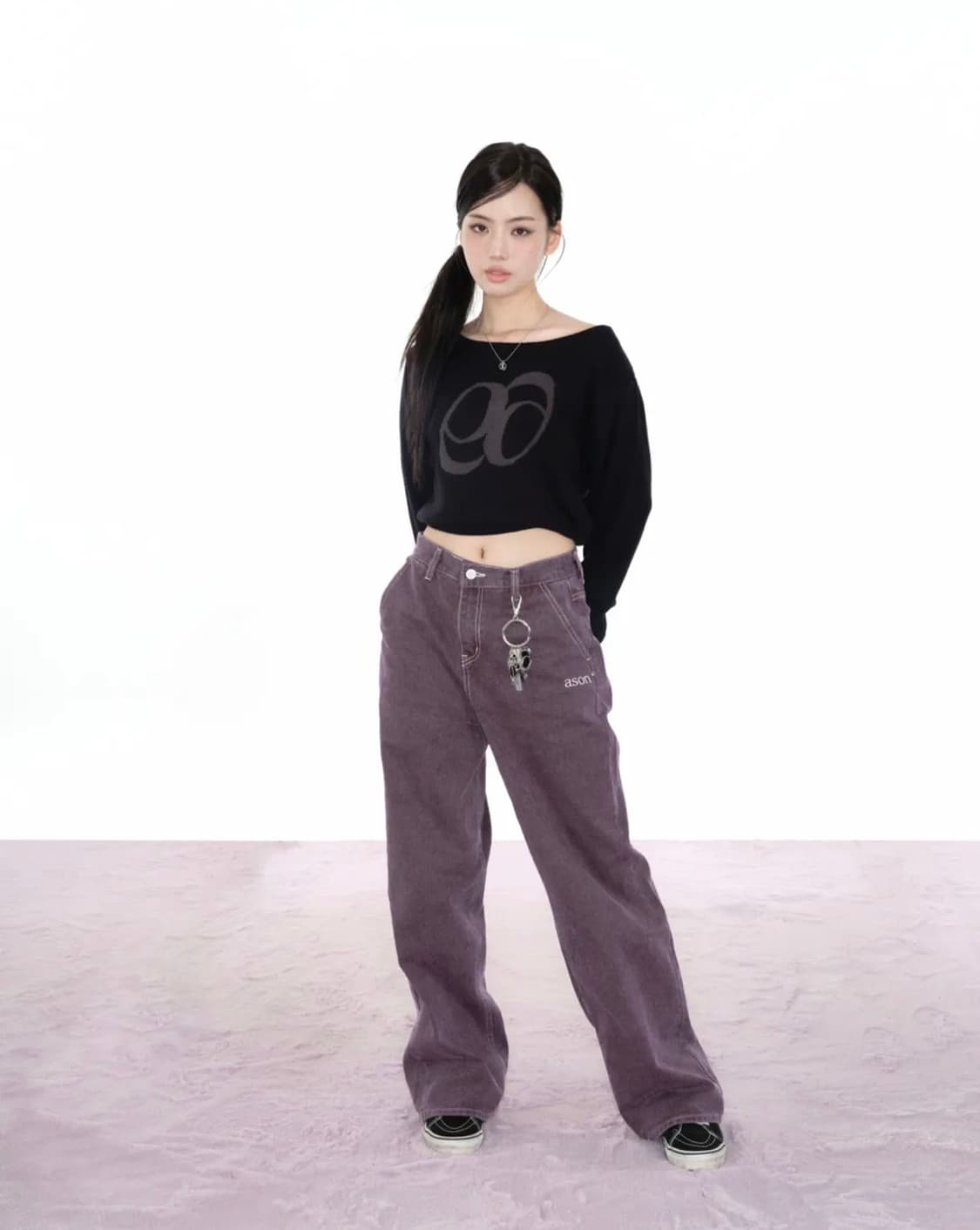 애즈온 BOAT NECK KNIT / BLACK (새상품) 상품이미지6