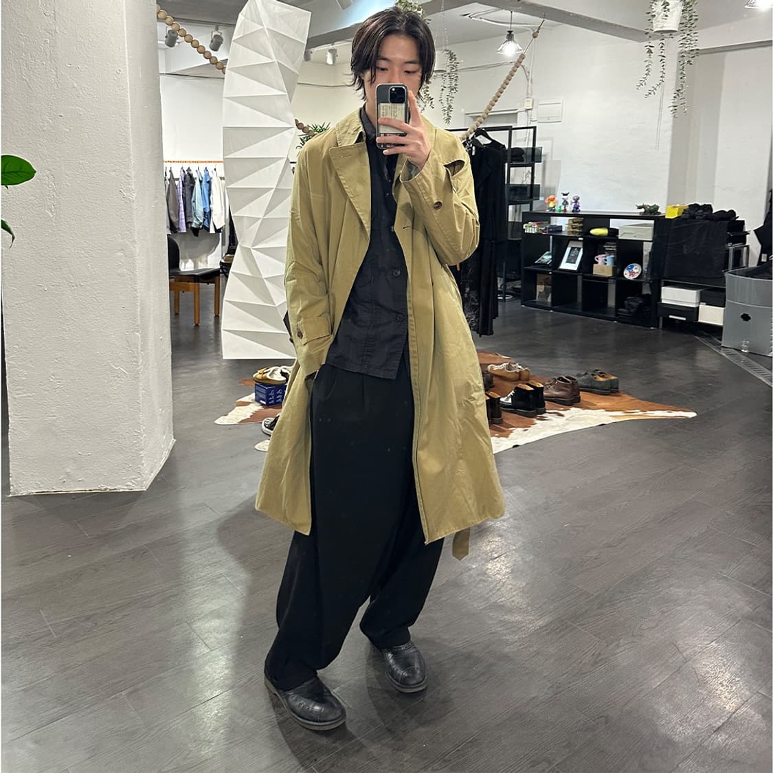 오라리 히든버튼 트렌치 코트 상품이미지4