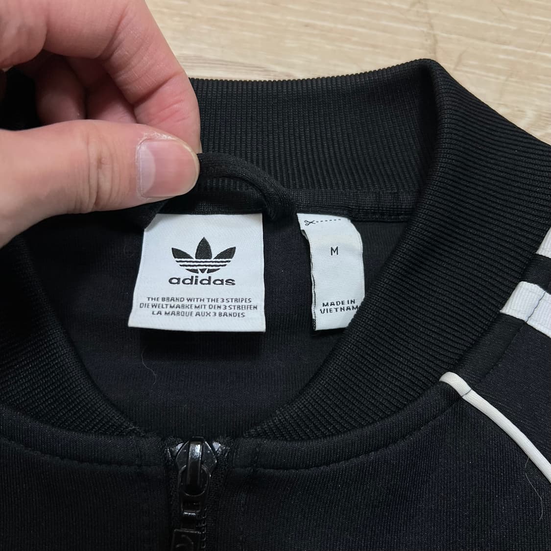 아디다스 여성 트레포일 로고 슈퍼스타 져지 트랙탑 자켓 [블랙] M/95 상품이미지5