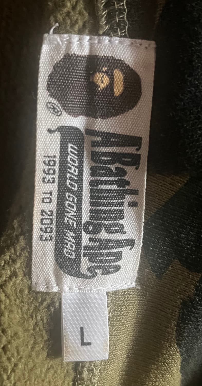 (L) 베이프 퍼스트 카모 샤크 풀 후드집업 녹계 상품이미지7