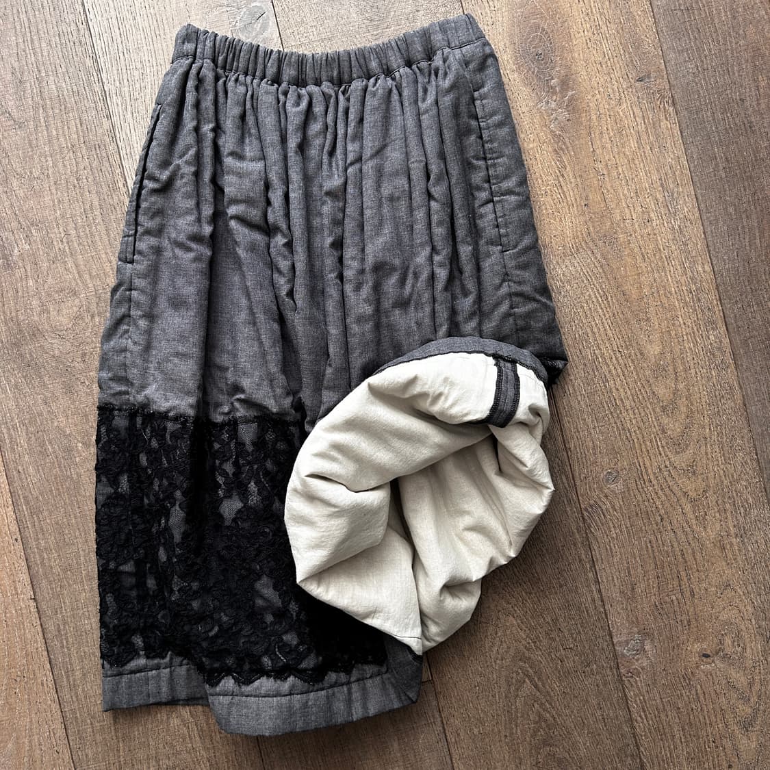 Floral Lace Padded Skirt 상품이미지4