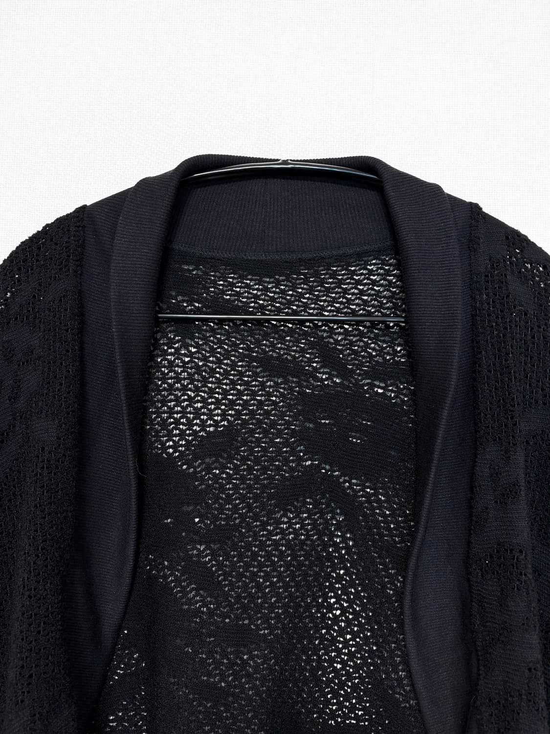 Flower Knit Bolero Cardigan - Black 상품이미지5